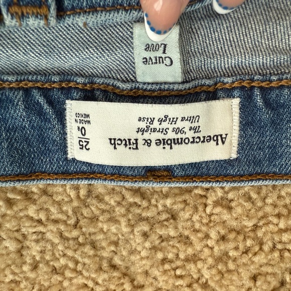 Abercrombie & Fitch Blue Flare Wide Leg Jeans - Picture 4 of 6